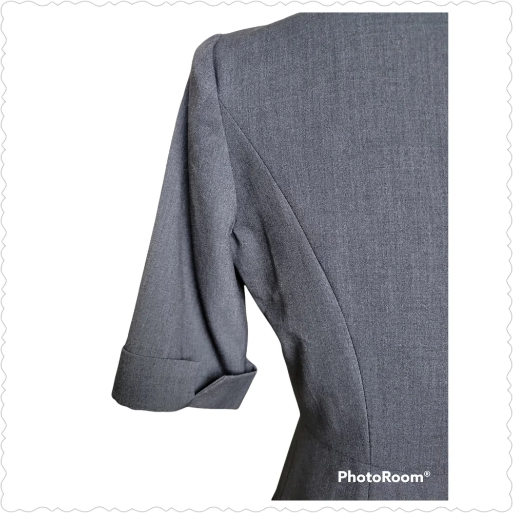 CALVIN KLEIN  Charcoal Sheath Dress, Size 2 - Picture 3 of 5
